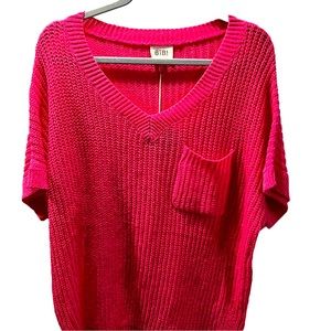 NWT BiBi|Vneck Short Sleeve|Size XL